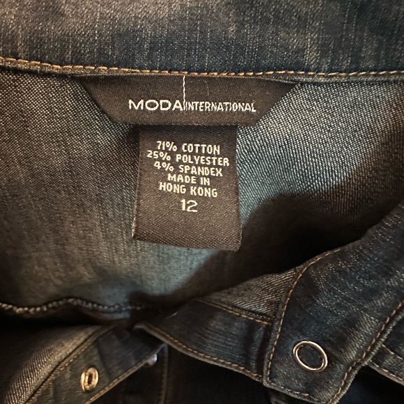 EUC 60’s Style Mod Denim pencil dress - Picture 2 of 6